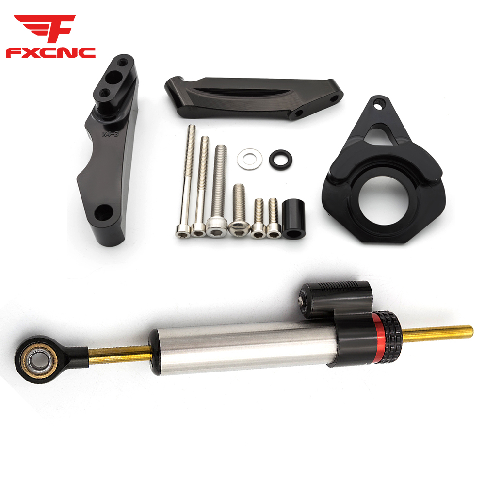 Steering Damper Stabilizer Kit Cnc - Для Suzuki GSXR600 750 K4 2001-2005